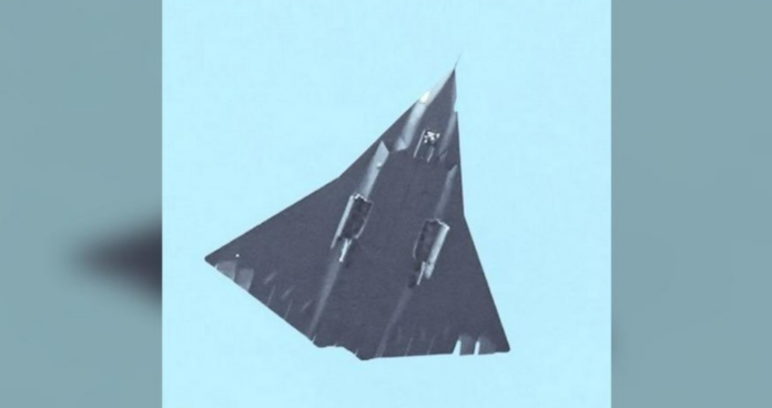 An image of an experimental Chinese airfract that has been shared on social media in December 2024